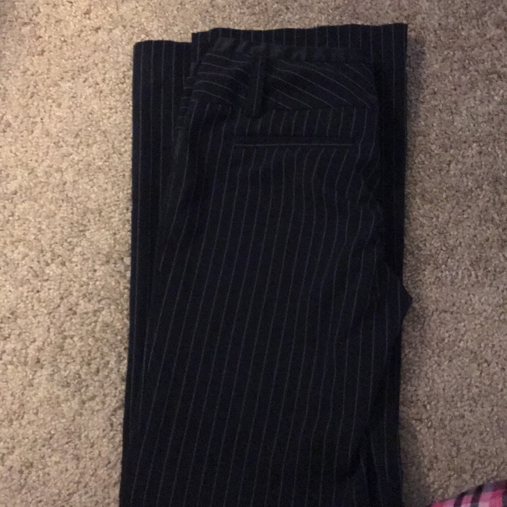 Pinstriped dress pants